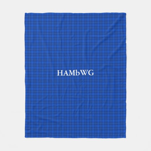 Couverture en polaire HAMbWG - Plaid bleu (Devant)