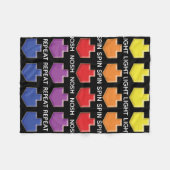 Couverture en polaire Hanoukka Dreidels 3D (Devant (Horizontal))