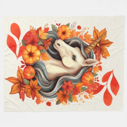 Couverture en polaire Imaginaire automne (Devant (Horizontal))