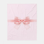 Couverture en polaire imprimé à cabot rose clair (Devant)