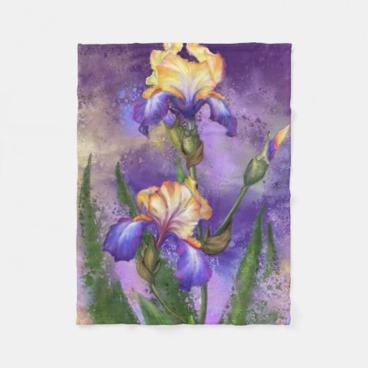 Couverture en polaire Irises (Devant)