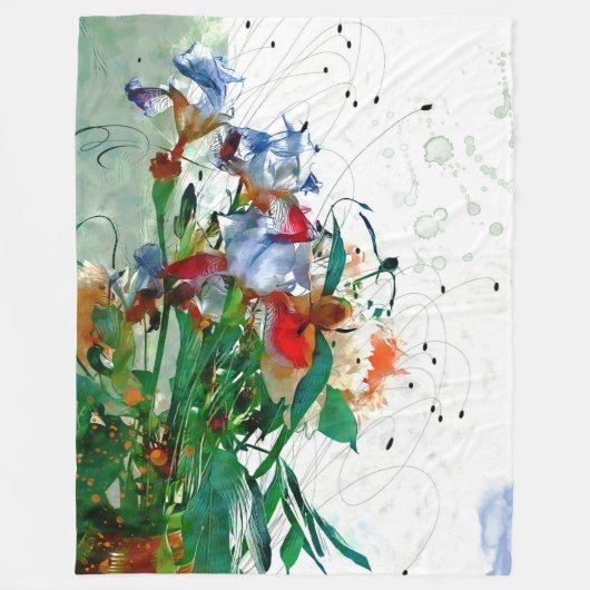 Couverture en polaire Irises (Devant)