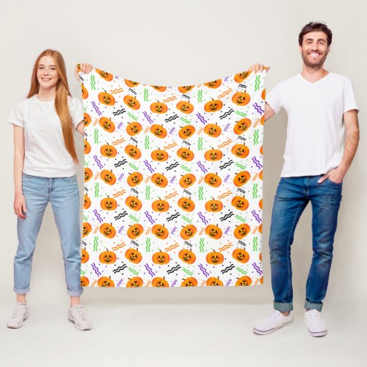 Couverture en polaire Jack-O'-Lanterns (En situation)