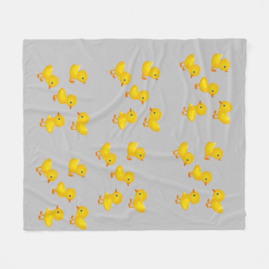 Couverture en polaire Jaune Chicks (Devant (Horizontal))