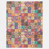 Couverture en polaire les années 70 Patchwork (Devant)