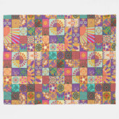 Couverture en polaire les années 70 Patchwork (Devant (Horizontal))