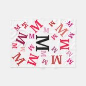 Couverture en polaire - Lettres mélangées en rouge (Devant (Horizontal))