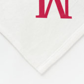Couverture en polaire - Lettres mélangées en rouge (Coin)