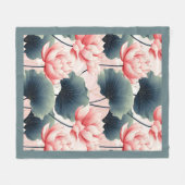 Couverture en polaire Lotus rose (Devant (Horizontal))