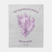 Couverture en polaire Magenta Conch Shell (Devant)