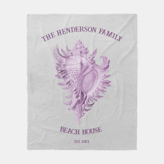 Couverture en polaire Magenta Conch Shell (Devant)