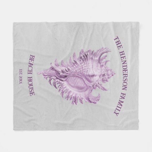 Couverture en polaire Magenta Conch Shell (Devant (Horizontal))