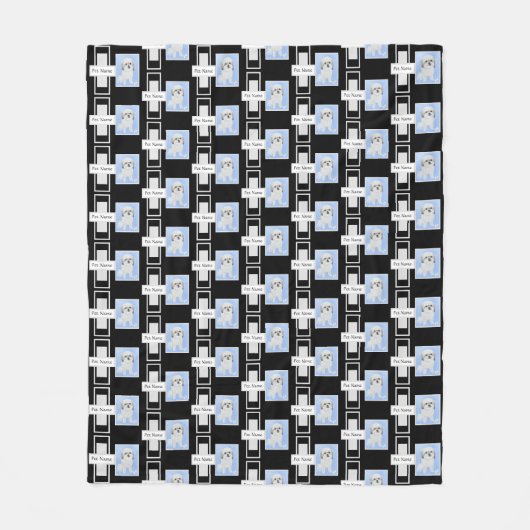 Couverture en polaire Malshi avec texte (Devant)