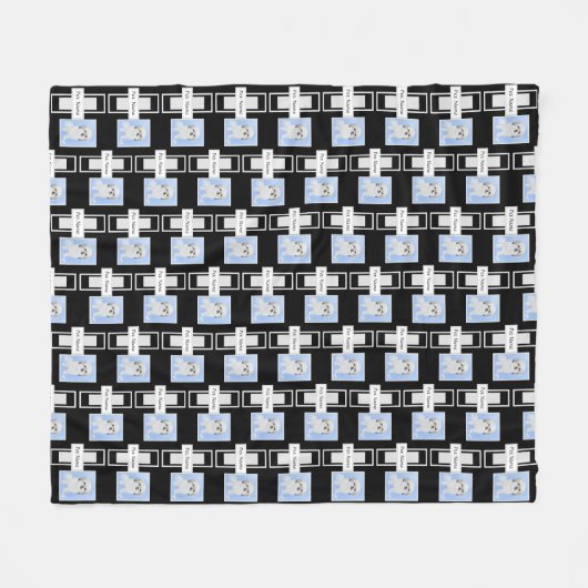 Couverture en polaire Malshi avec texte (Devant (Horizontal))