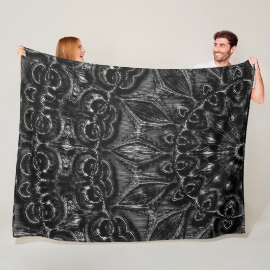 Couverture en polaire Mandala (En situation)
