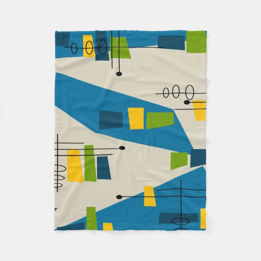 Couverture en polaire moderne du milieu du siècle  (Devant)