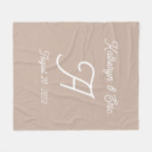 Couverture en polaire monogramme (Devant (Horizontal))