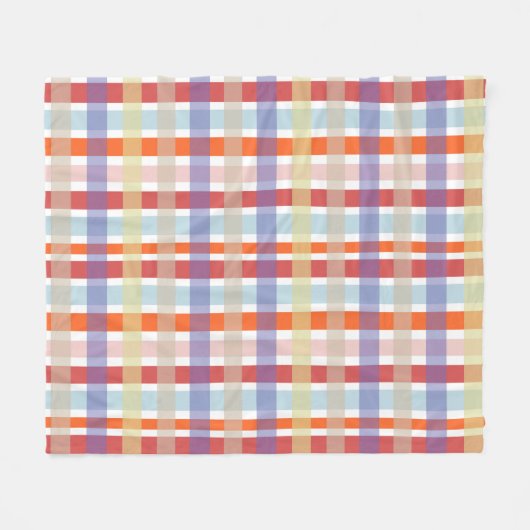 Couverture en polaire Motif à chèque en plastique (Devant (Horizontal))