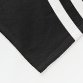 Couverture en polaire Motif en cercle noir et blan (Coin)