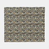 Couverture en polaire - Motif en feuille de knit c (Devant (Horizontal))