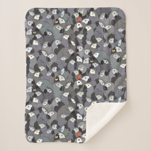 Couverture en polaire Motif en gris d'Afrique (Devant)