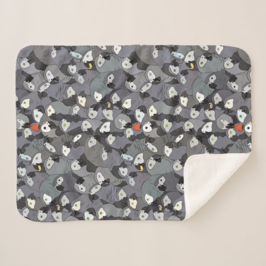 Couverture en polaire Motif en gris d'Afrique (Devant (Horizontal))