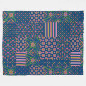 Couverture en polaire Motif Faux Patchwork Rangoli (Devant (Horizontal))