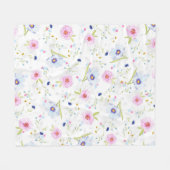 Couverture en polaire Motif Fleurs (Devant (Horizontal))