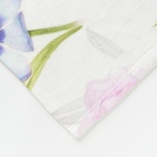 Couverture en polaire Motif Fleurs (Coin)