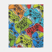 Couverture en polaire motif gamer (Devant)