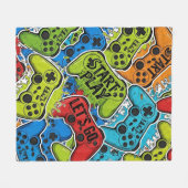 Couverture en polaire motif gamer (Devant (Horizontal))