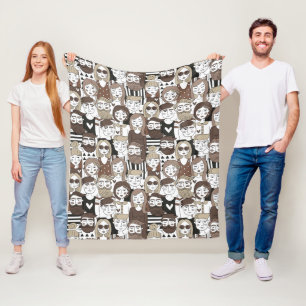 Couverture en polaire Motif Hipster