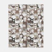 Couverture en polaire Motif Hipster (Devant)