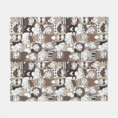 Couverture en polaire Motif Hipster (Devant (Horizontal))