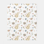 Couverture en polaire - Motif lapin (Devant)