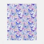 Couverture en polaire motif papillon (Devant)