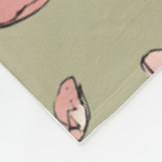 Couverture en polaire Motif Peony à main (Coin)