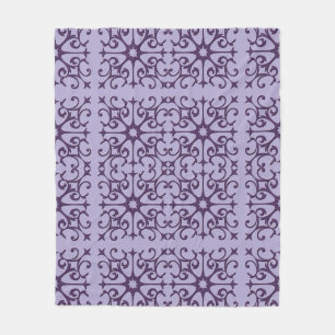 Couverture en polaire Motif pourpre carrelée
