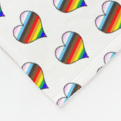Couverture en polaire Motif Rainbow Heart (Coin)