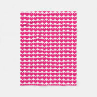 Couverture en polaire Motif Rose Coeurs mignons