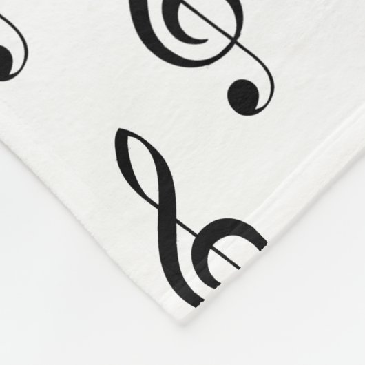 Couverture en polaire musicale Clé en Arbre (Coin)