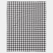 Couverture en polaire noire et blanche (Devant)