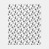 Couverture en polaire noire et blanche (Devant)