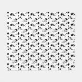 Couverture en polaire noire et blanche (Devant (Horizontal))