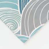 Couverture en polaire Ocean Breeze Bleu & Gris (Coin)
