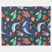 Couverture en polaire Ocean Sleep 60x80 (Devant (Horizontal))