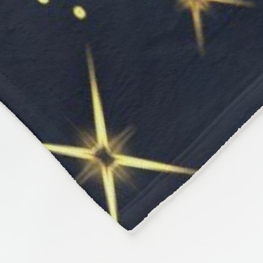 couverture en polaire orange bleu étoile personnal (Coin)