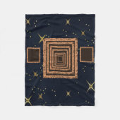 couverture en polaire orange bleu étoile personnal (Devant)