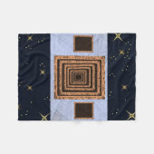 couverture en polaire orange bleu étoile personnal (Devant (Horizontal))