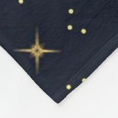 couverture en polaire orange bleu étoile personnal (Coin)